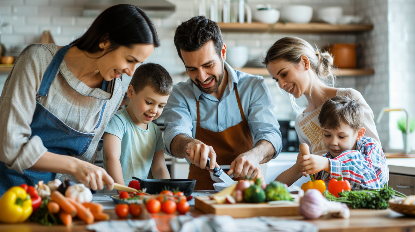 Pestré jedlá na stole